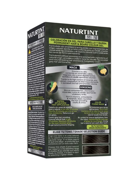 Caja Naturtint Men con brocha y guantes para aplicación