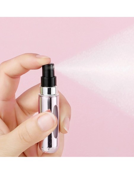 Atomizador Metálico Rellenable Plata 5 ml