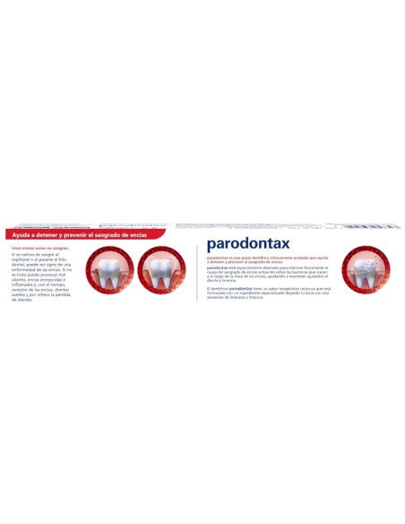 Beneficios de Parodontax para encías sanas y sin sangre.