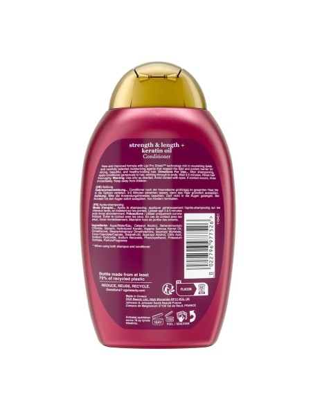Acondicionador con queratina y Lipi Pro Shield anti-rotura.