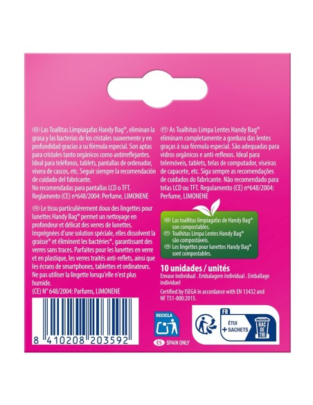 Limpiador de gafas ecológico y desinfectante Handy Bag