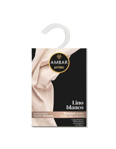 Ambientador de armario en sobre Ambar Lino Blanco.