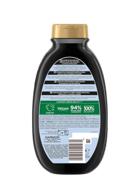Fórmula vegana 94% natural Garnier Carbón Magnético