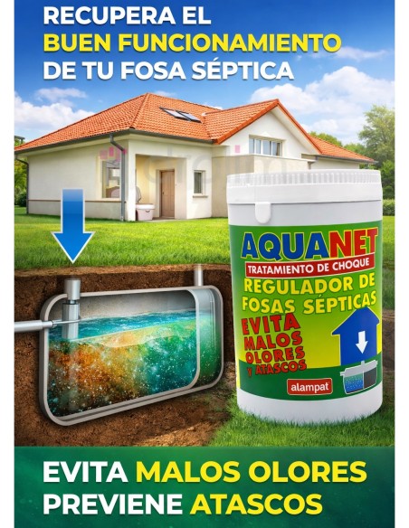 Aquanet Choque Fosas Sépticas 800g | Antiolores y Atascos