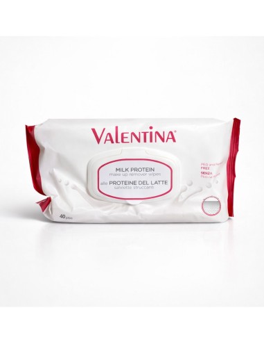 Pack 40 toallitas desmaquillantes Valentina con tapa clic.