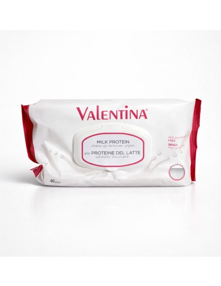 Pack 40 toallitas desmaquillantes Valentina con tapa clic.