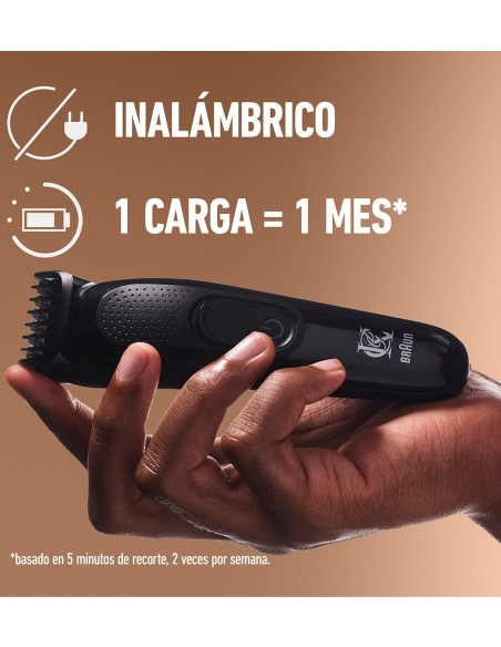Recortadora inalámbrica Gillette con autonomía de batería para un mes.
