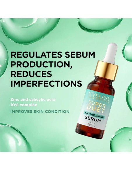 EVELINE SUPER DUET SERUM ANTIMANCHAS 10% ZINC & ACIDO SALICILICO 18 ML