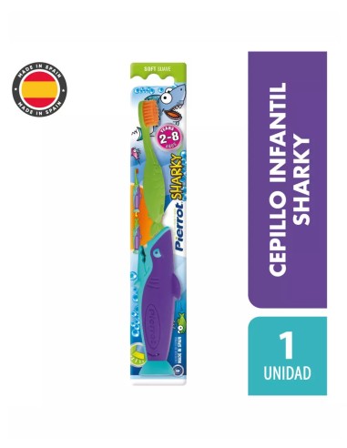 Cepillo de dientes infantil con ventosa Pierrot Sharky