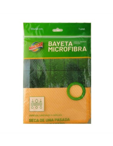 Bayeta de microfibra Mi Hogar especial cristales y espejos.