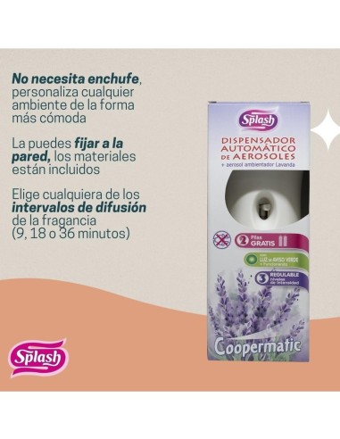 Splash Coopermatic Dispensador Automático + Lavanda | Drolim.com