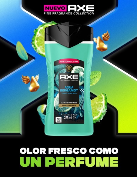 Axe Gel de Ducha Aqua Bergamot 225ml Premium | Drolim
