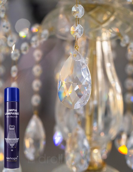Spray limpiador Aerhogar para lámparas, efecto brillante sin frotar.