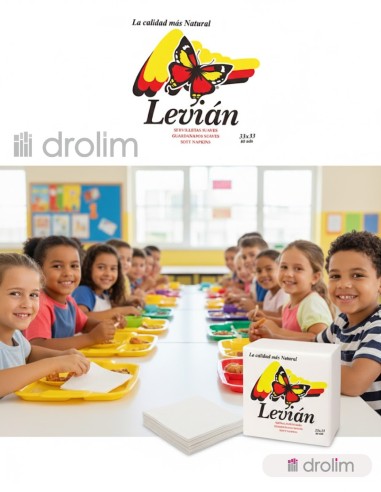 Servilleta 33x33 cm Blanca Levian 1 Capa 80 uds