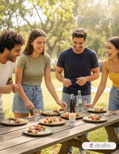 Grupo de jóvenes disfrutando de un picnic al aire libre