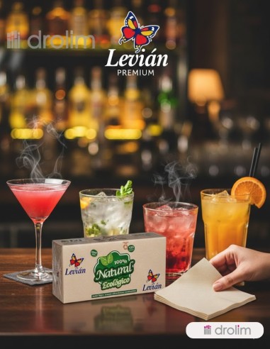 Servilleta 20x20 cm Natural 100 uds 2 Capas Ecológica