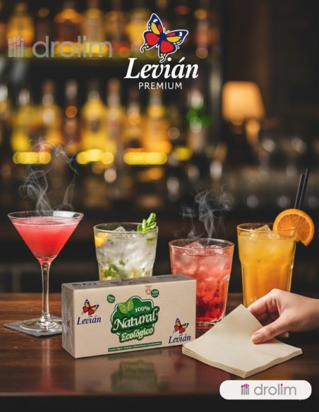 Servilleta 20x20 cm Natural 100 uds 2 Capas Ecológica