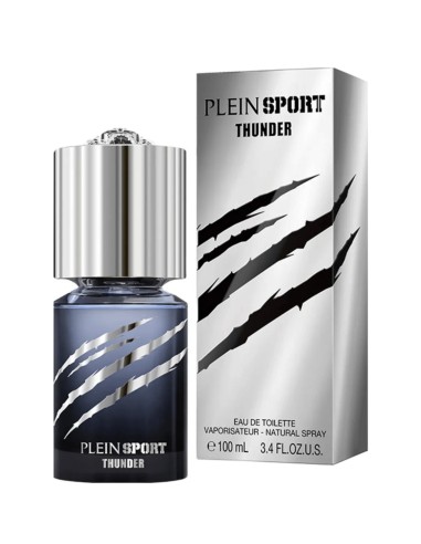 Philipp Plein Sport Thunder Eau de Toilette 100 ml con su caja plateada