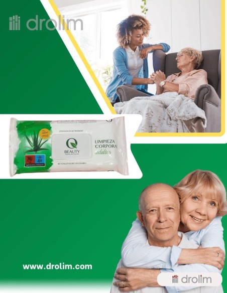 Q Beauty Toallitas Adulto Limpieza Corporal 40 Uds