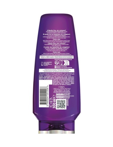 Acondicionador con péptidos de colágeno para pelo fino.