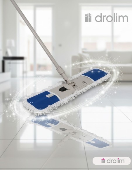 Mopa Abrillantadora Microfibra Blanco Base 45 cm Sin Mango