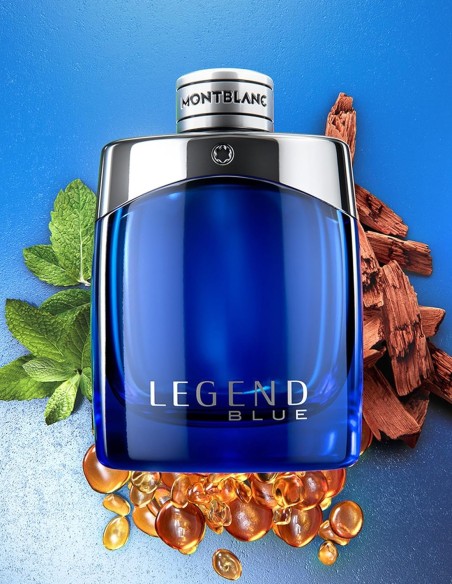 Fragancia Legend Blue amaderada fresca
