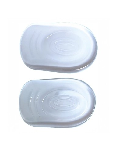 Taloneras de gel transparente con diseño ergonómico de ondas