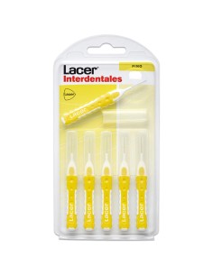 Pack 6 cepillos interdentales Lacer rectos finos amarillos