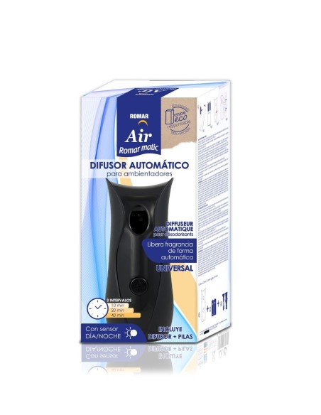 Difusor automático profesional Romar para comercios y casas.