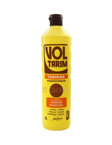 Botella amarilla de Voltarim Limpiador Tarimas y Maderas Nobles 1 Litro