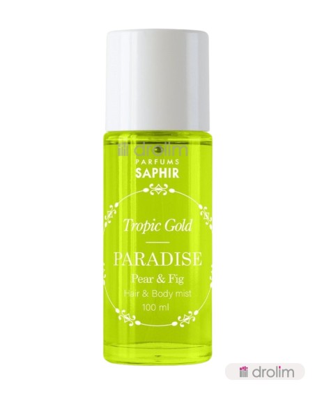 Bruma Saphir Tropic Gold Paradise para cuerpo y cabello.
