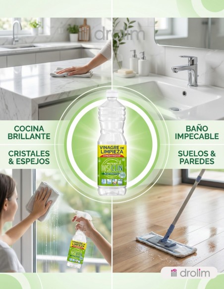 Disiclin Vinagre de Limpieza 1L  Natural y eficaz