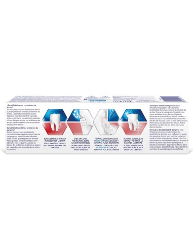 Dentífrico Sensodyne doble acción para dientes sensibles