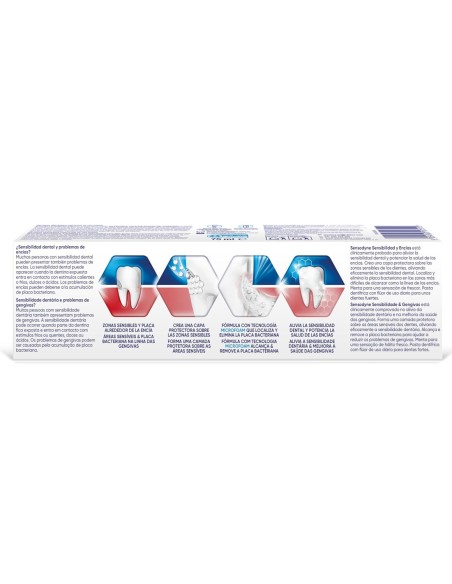 Dentífrico Sensodyne doble acción para dientes sensibles