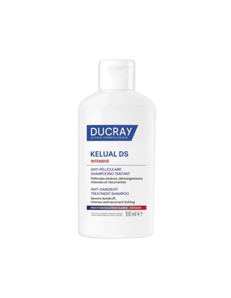 Envase Kelual DS Ducray champú tratante para escamas severas
