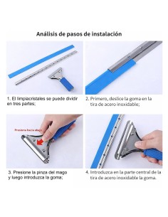 Limpia cristales profesional de acero inoxidable ancho 45cm. 2
