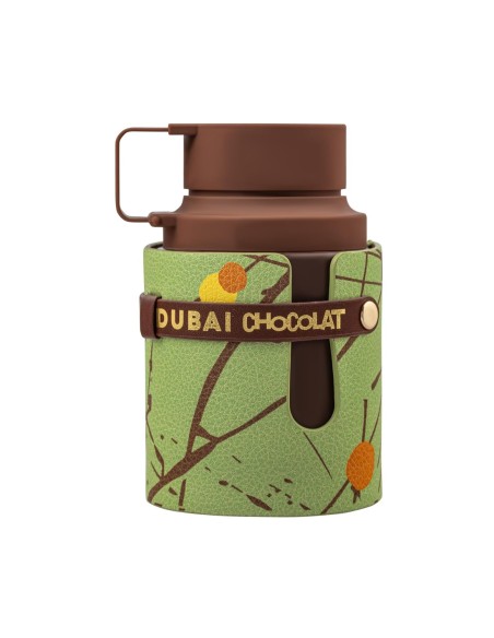 Frasco de diseño Armaf Odyssey con notas de chocolate y cacao.