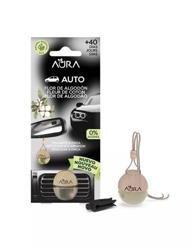Difusor de fragancia flor de algodón para coche Aura
