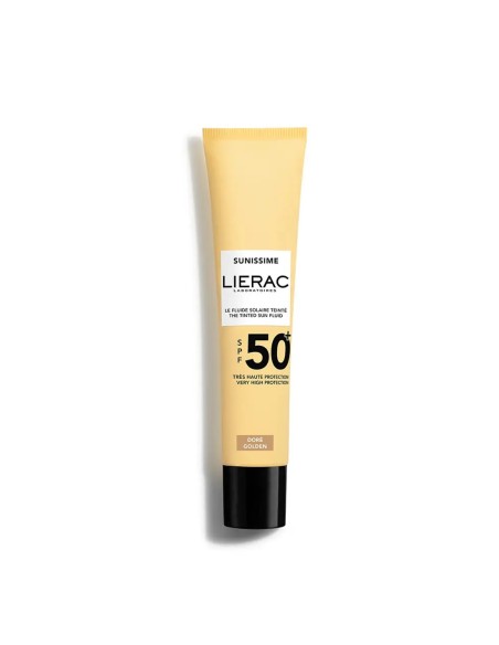 Fluido solar Lierac Sunissime SPF50+ color dorado 40ml