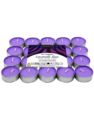 Pack 20 lamparillas aromáticas Lavanda Spa Lumar.