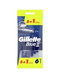 Pack 5+1 unidades maquinillas desechables Gillette Blue II