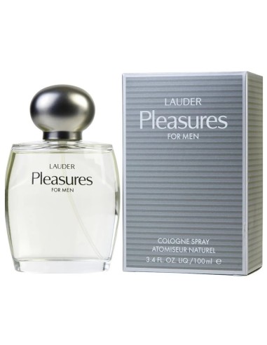 Frasco y caja de Pleasures for Men Estée Lauder 100ml