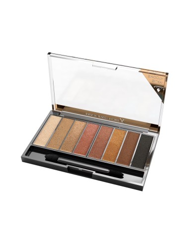 Swatches de sombras doradas y tierras Max Factor Nude Palette