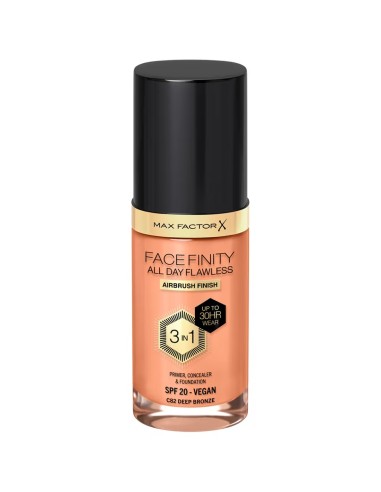 Base Max Factor Face Finity 3 en 1 Tono C82 Deep Bronze