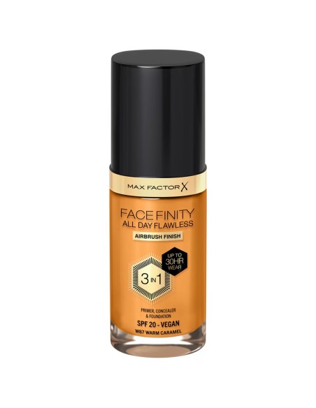 Base Max Factor Face Finity 3 en 1 Tono W87 Warm Caramel