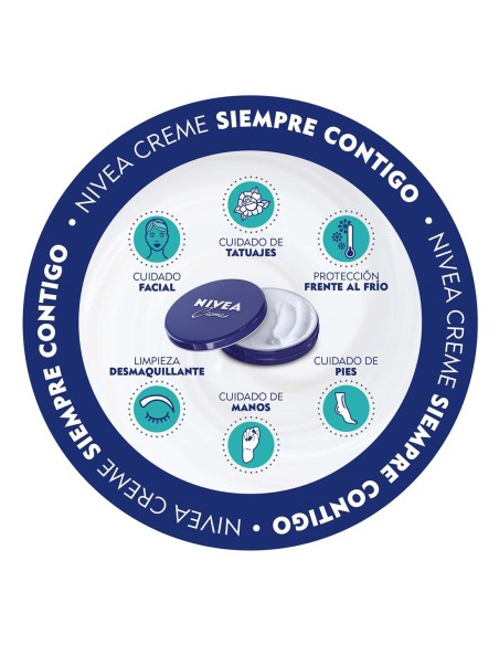 NIVEA Crema Hidratante Lata Azul 75 ml - Hidratación Intensa