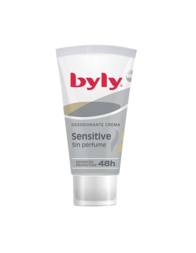 Tubo de desodorante en crema Byly Sensitive sin perfume
