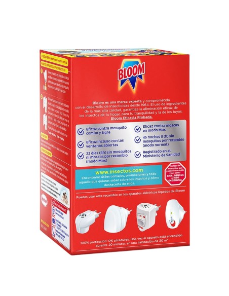 Insecticida eléctrico Bloom eficaz con ventanas abiertas 18ml