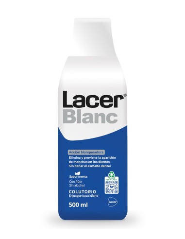 Bote de colutorio LacerBlanc acción blanqueadora 500 ml.
