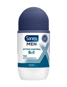 Desodorante Sanex Men Active Control 6 en 1 roll-on.
